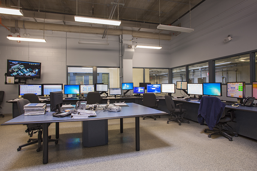 inside water treatment plant